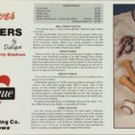 LJTP 700.021 - Dubuque Plumpers – Atlanta Braves Pocket Schedule - 1981