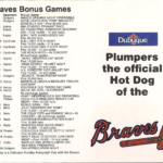 LJTP 700.022 - Dubuque Plumpers – Atlanta Braves Pocket Schedule - 1989