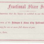 LJTP 400.019 - Dubuque & Sioux City RR Fractional Share Scrip - circa 1861