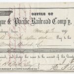 LJTP 400.024 - Dubuque & Pacific Railroad Check - 1857