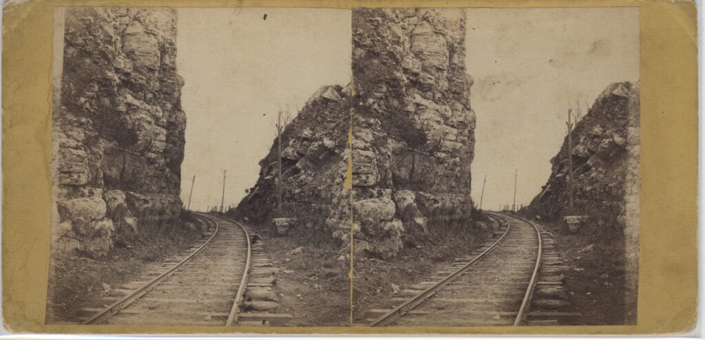 LJTP 100.244 - S. Root - Railroad Rock Cut Dubuque - c1870