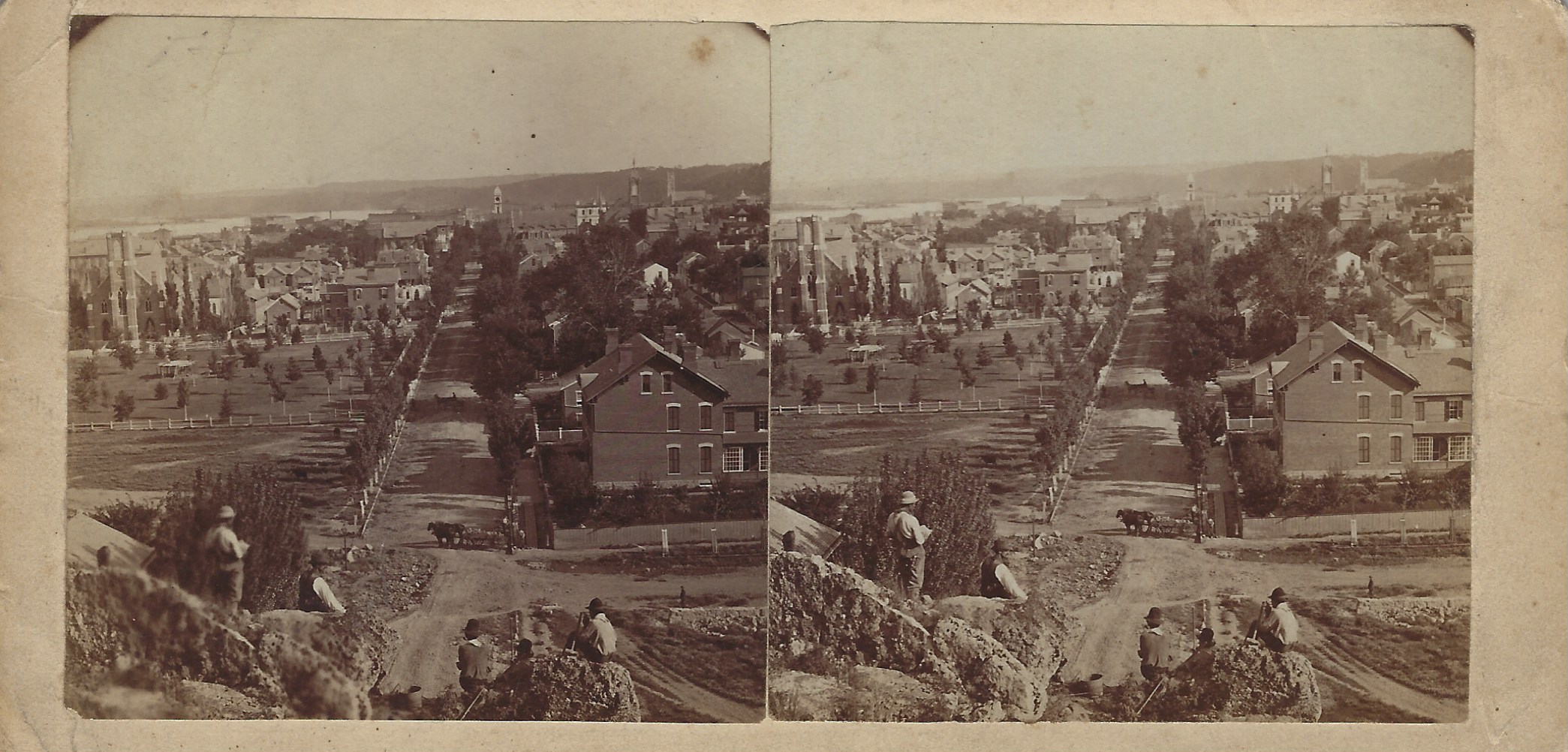 LJTP 100.289 - S. Root - 17th & Main St from Seminary Hill - c1875