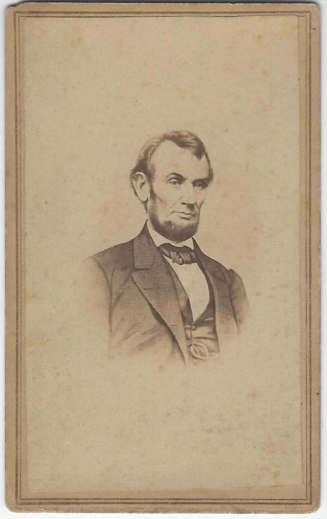 LJTP 100.351 - Abraham Lincoln CDV by Brady - FW Ingire - Springfield IL - 1865